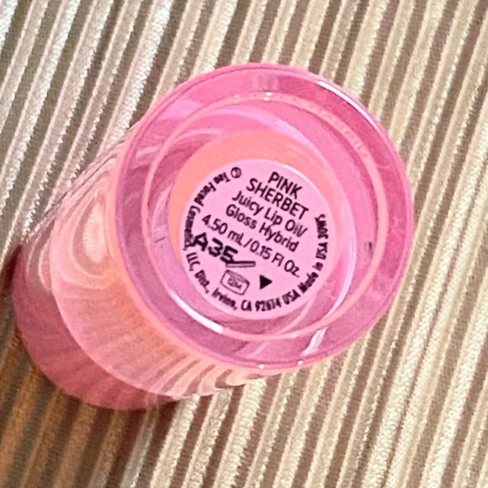 TOO FACED KISSING JELLY JUICY LIP OIL PINK SHERBET full size